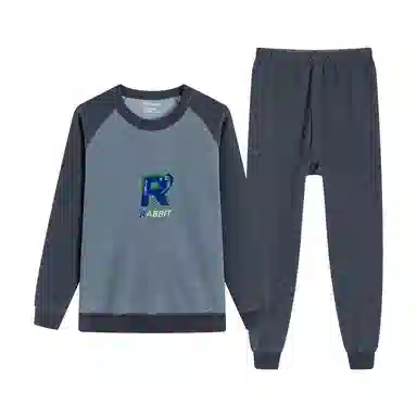 贴身领域 青少年加绒加厚初高中学生防寒打底保暖套装 男款