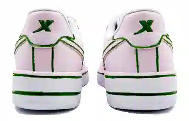 【定制球鞋】特步 空军一号 草莓软糖 喷涂手绘 简约舒适 潮流百搭 防滑耐磨 低帮 板鞋 男女同款 粉色