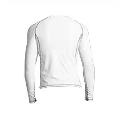 匹克 轻薄纯色修身长袖插肩速干健身衣 男款 白色