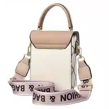 威蒙 洋气日常百搭可爱盐系单肩斜挎包 人造革 手机包 女款 白色/黑色/卡其/粉色/绿色