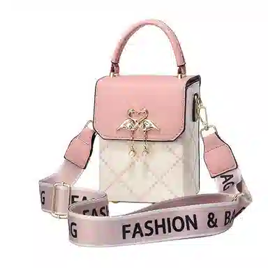 威蒙 洋气日常百搭可爱盐系单肩斜挎包 人造革 手机包 女款 白色/黑色/卡其/粉色/绿色