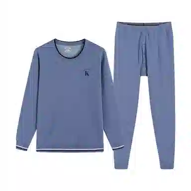 贴身领域 青少年加绒加厚初高中学生防寒打底保暖套装 男款