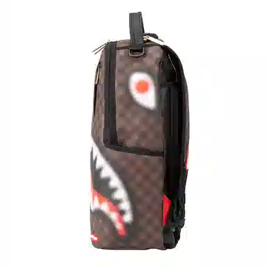 SPRAYGROUND Checkerboard Shark Mouth Backpack Brown
