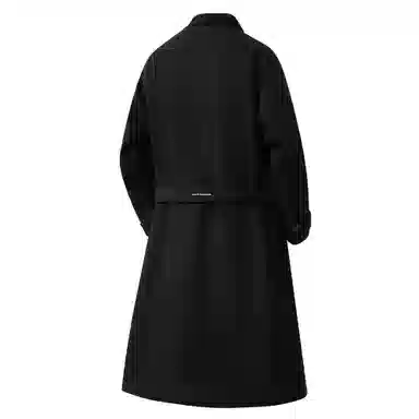 大卫贝肯 美式复古高街宽松休闲加厚外套中长款过膝仿毛呢大衣 男女同款