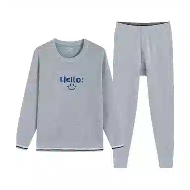 贴身领域 青少年加绒加厚初高中学生防寒打底保暖套装 男款