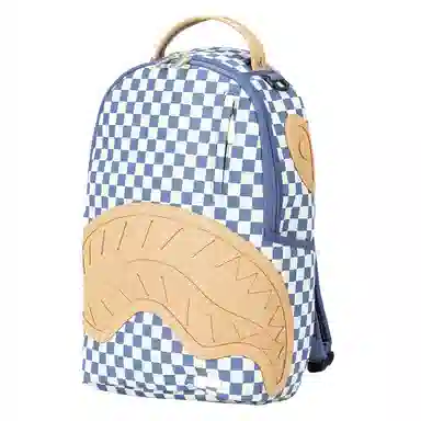 Sprayground Blue Checkered Backpack