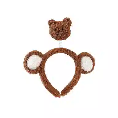 水中玉 卡通立体玩偶发箍秋冬毛绒可爱发捆少女心洗脸压发头箍 布艺 发箍 女款