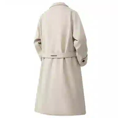 大卫贝肯 美式复古高街宽松休闲加厚外套中长款过膝仿毛呢大衣 男女同款