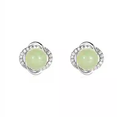 韵系 轻奢小众精致锆石 铜镀金 耳钉 女款