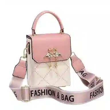 威蒙 洋气日常百搭可爱盐系单肩斜挎包 人造革 手机包 女款 白色/黑色/卡其/粉色/绿色