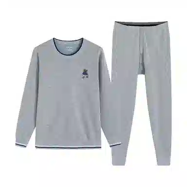 贴身领域 青少年内衣加绒加厚初高中学生防寒内衣秋衣秋裤冬季保暖套装 男款