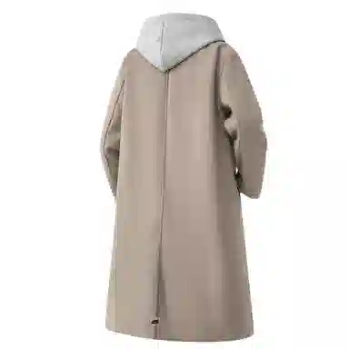 大卫贝肯 美式复古高街休闲加厚连帽中长款大衣 男女同款