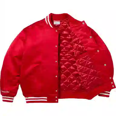 Supreme x Mitchell&Ness Satin Varsity Jacket