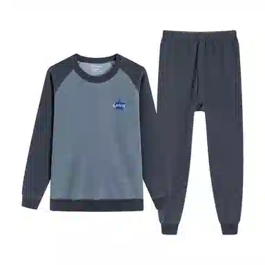 贴身领域 青少年内衣加绒加厚初高中学生防寒内衣秋衣秋裤冬季保暖套装 男款