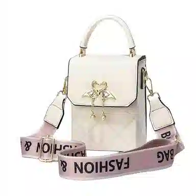 威蒙 洋气日常百搭可爱盐系单肩斜挎包 人造革 手机包 女款 白色/黑色/卡其/粉色/绿色