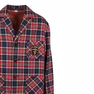 Gucci Plaid Button Jacket