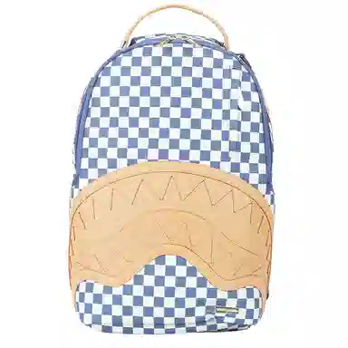 Sprayground Blue Checkered Backpack