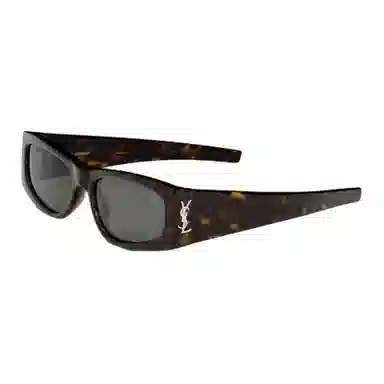 Saint Laurent Rectangular Tortoiseshell Sunglasses