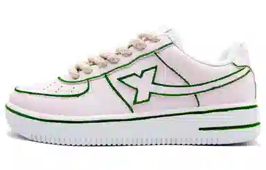 【定制球鞋】特步 空军一号 草莓软糖 喷涂手绘 简约舒适 潮流百搭 防滑耐磨 低帮 板鞋 男女同款 粉色