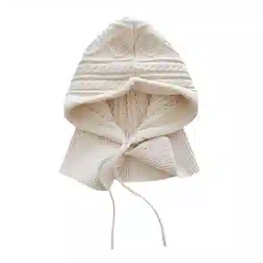 北极绒 简约纯色巴拉克拉法帽冬秋一体帽保暖包头护耳针织加厚百搭 腈纶 斗篷帽 女款