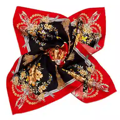 故宫联名 上海故事 方巾双面同色印花垂坠顺滑柔软亲肤纯手工卷边工艺礼盒包装 桑蚕丝 丝巾 女款