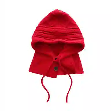 北极绒 毛线针织巴拉克拉法帽围脖一体秋冬天护颈保暖时髦二合一两件套 腈纶 绒线帽 男女同款情侣款