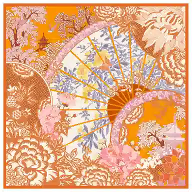 故宫联名 上海故事 大方巾双面印花柔滑细腻轻盈透气礼盒包装 丝巾 女款