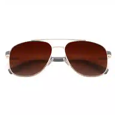 匠达人 开车设计感工艺飞行员墨镜偏光大框旅行出游爬山不压鼻金属 太阳眼镜 男女同款情侣款