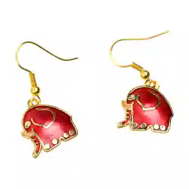 Heritage Old Goods Hongqiao Alloy Enamel Earrings Women