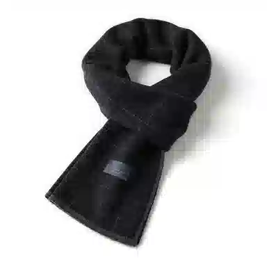 玖慕 纯羊毛秋冬新高级感撞色格子百搭保暖礼盒装 绒线围巾 男款