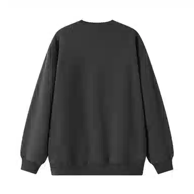 兔先森 无性别主义加绒保暖宽松垂感美式复古时尚潮牌字母印花宽松圆领套头卫衣 男女同款