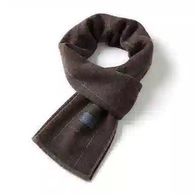 玖慕 纯羊毛秋冬新高级感撞色格子百搭保暖礼盒装 绒线围巾 男款