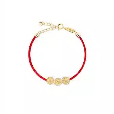 灰鱼 十二生肖三合生肖原创小众新中式国潮古风太岁蛇年本命年简约高级感个性手工编织绳手绳串珠子好运 红绳 手链 男女同款情侣款