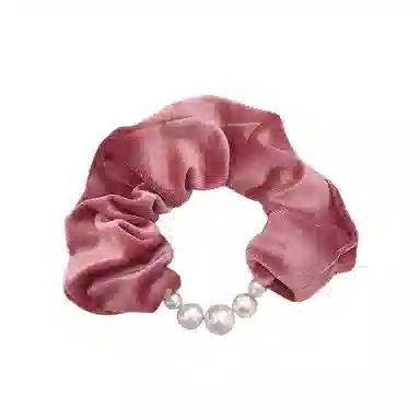 丹琴 丝绒大肠发圈 高级感高马尾扎头发绳仿珍珠款丸子头头饰 布艺 头绳 女款