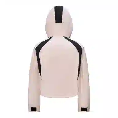 鸭鸭 拼色连帽气质时尚高级感保暖条纹撞色户外防风保暖工装羽绒服 女款