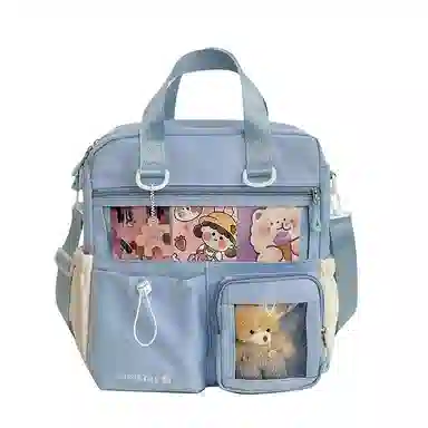 垣途者 日系透明三用痛包可爱软妹 涤纶 单肩包双肩包 女款 多色