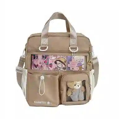 垣途者 日系透明三用痛包可爱软妹 涤纶 单肩包双肩包 女款 多色