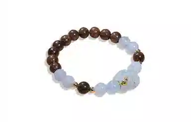 金瑞邦 【赠线香】新中式国潮 简单百搭 显白精致 小众设计 高级感 文玩 平安扣 水逆退散 金丝檀木 手串 男女同款情侣款