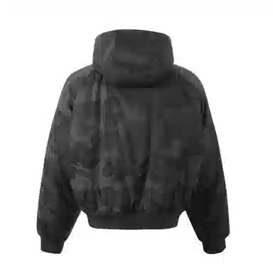 Juice Wrld FW24 Plaid Camo Washed Cotton Jacket Black