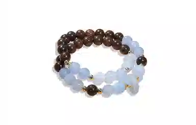 金瑞邦 【赠线香】新中式国潮 简单百搭 显白精致 小众设计 高级感 文玩 平安扣 水逆退散 金丝檀木 手串 男女同款情侣款