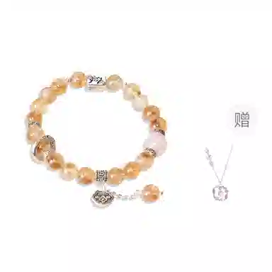 金瑞邦 【赠线香】简单百搭 显白轻奢 小众设计 高级感  平安扣 招财进宝 转运来福 平步升云 步步高升 #好运 水晶 手串 女款