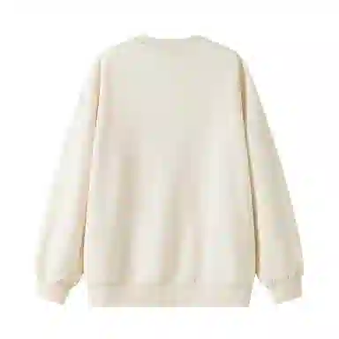 兔先森 无性别主义加绒保暖宽松垂感美式复古时尚潮牌字母印花宽松圆领套头卫衣 男女同款