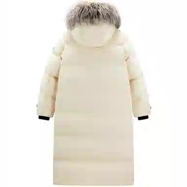 太平鸟 连帽长款御寒面包羽绒服 女款