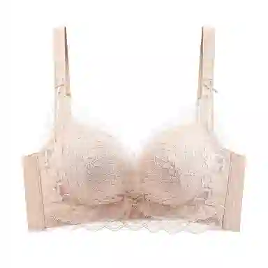 欧迪芬 舒适小胸聚拢显大无钢圈侧收收副乳防下垂性感蕾丝文胸 女款
