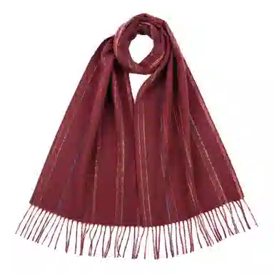 恒源祥 横条保暖 山羊绒 绒线围巾 男款