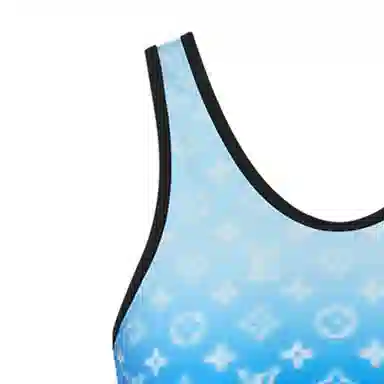 LOUIS VUITTON SS24 Sprayed Monogram Bikini Top Logo