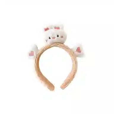 水中玉 秋冬毛绒头箍高级感洋气时尚发捆卡通发卡发饰 布艺 发箍 女款