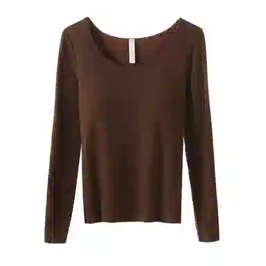 内在密码 带胸垫加绒大圆领内搭外穿显瘦打底衣秋冬保暖内衣 女款