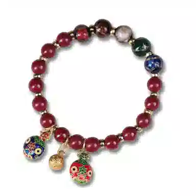 天台山 官方祝福加持夺宝聚财祥佑福兽转财运再造辰砂 朱砂 手串 男女同款情侣款