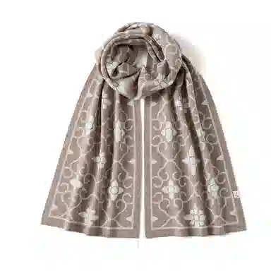 玖慕 秋冬季红色加厚保暖长辈本命年 绒线围巾 女款